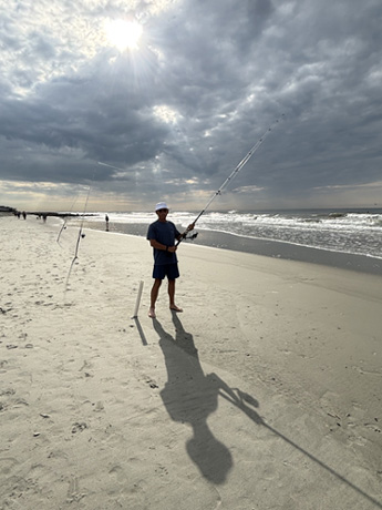 Fishing at Folly Beach Chastains Cottages
