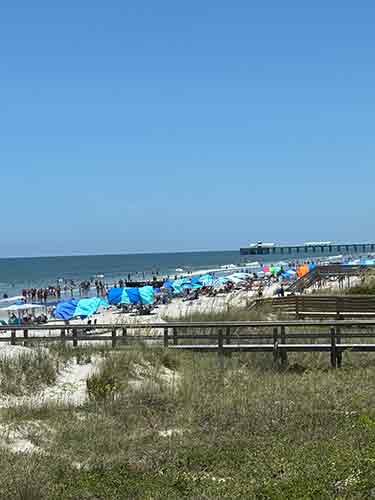 Folly Beach Umbreallas near Chastains Cottages